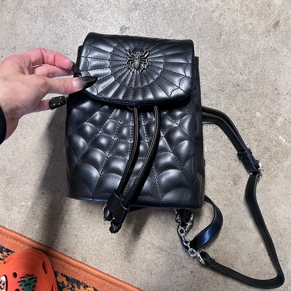 RARE AF Dolls Kill Spiderweb Mini Backpack - Picture 2 of 4